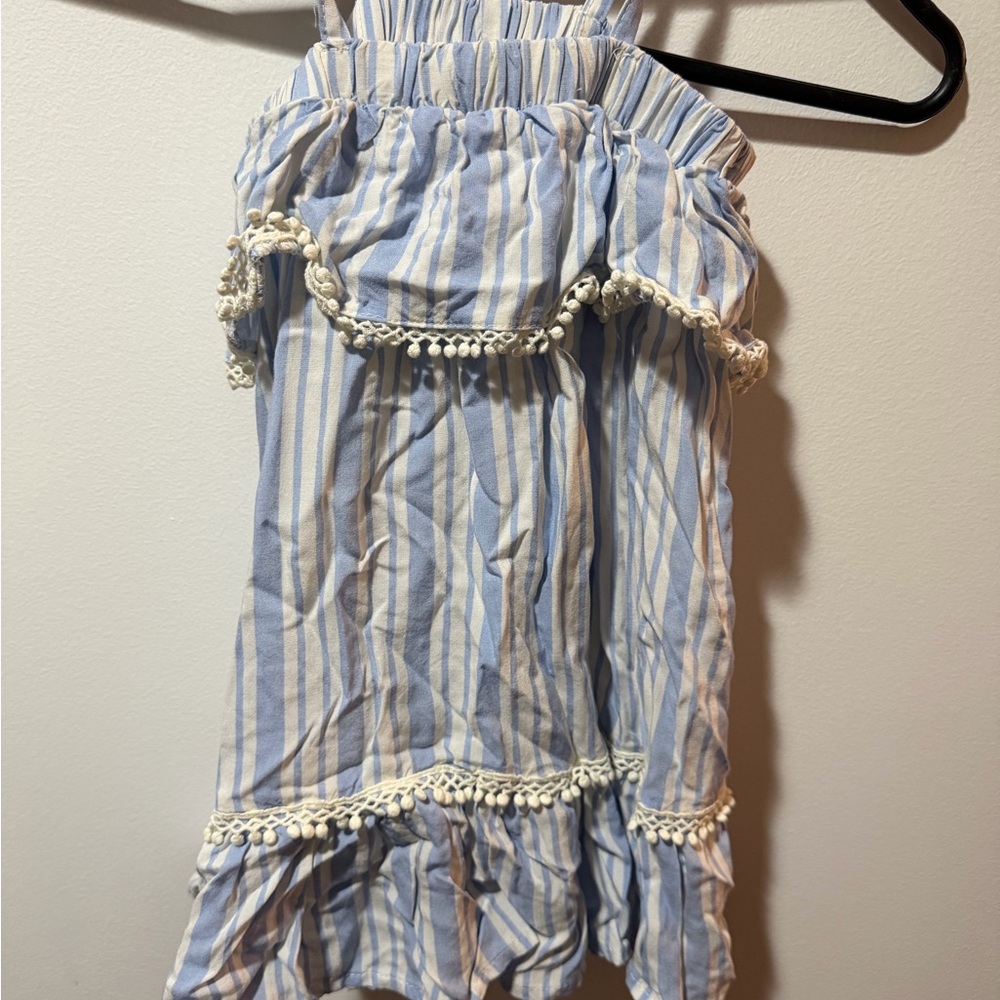 Jessica Blue and White Striped Dress
